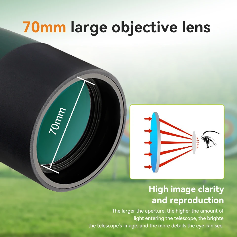 SVBONY 50/60/70/80 telescopio con Zoom potente prisma PORRO impermeable de largo alcance para equipo de camping y disparar