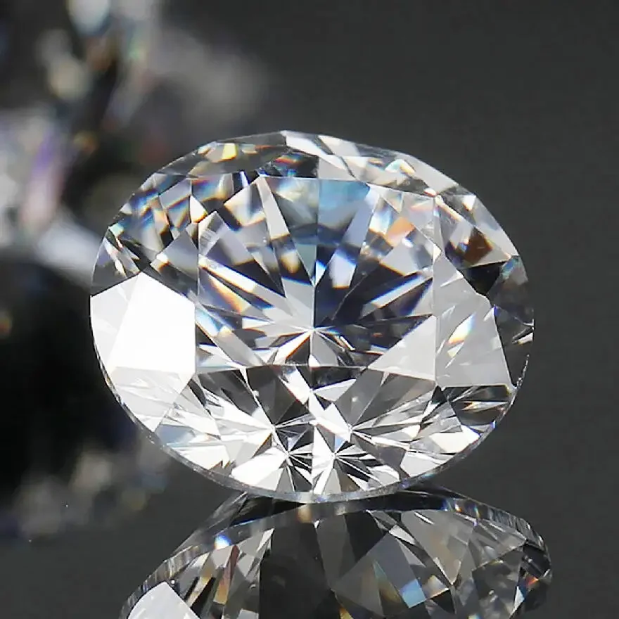 Piedra suelta de moissanita de corte redondo, 8 corazones 8 flechas, certificada GRA, D VVS1, 0.1-30ct, fuego brillante excelente para anillo de compromiso