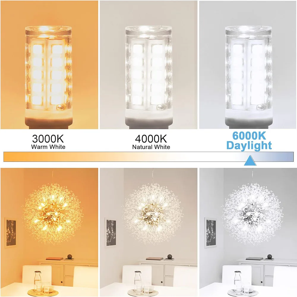Paquete de 10 Lámparas LED G9, 220V CA, 7W, Cerámica, SMD2835, Luz Blanca Cálida/Fría, Reemplazo de Halógeno, Venta al Por Mayor