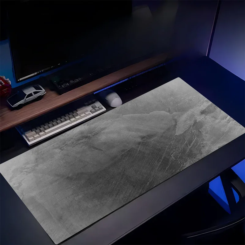 Alfombrilla de ratón gris para juegos, accesorios de mármol con textura Popular, XXL, teclado grande, alfombrilla de escritorio para oficina, 900x400 Strata