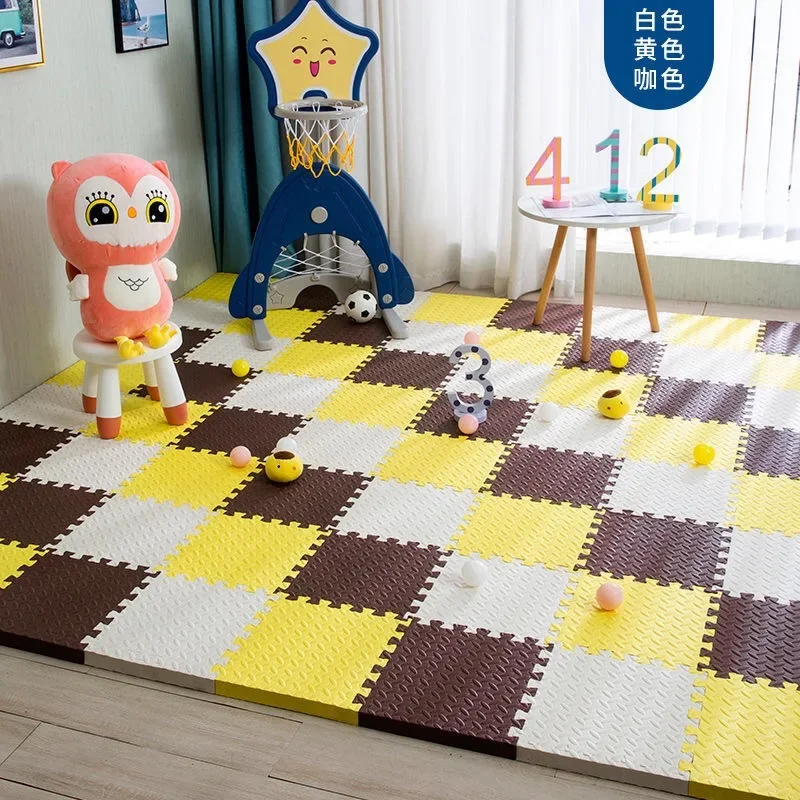 12 Uds. Alfombra de espuma para juegos de bebés, tapete de rompecabezas para niños, baldosas de ejercicio entrelazadas, baldosas de suelo, alfombra de juguete, alfombra suave 30*30*1cm