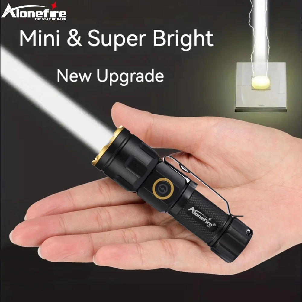 Mini Linterna Recargable Zoom con Luz Blanca, Portátil, para Niños, Mujeres, Mochila, Bolsillo, Hogar, Aire Libre, Trabajo, Emergencias, con Imán