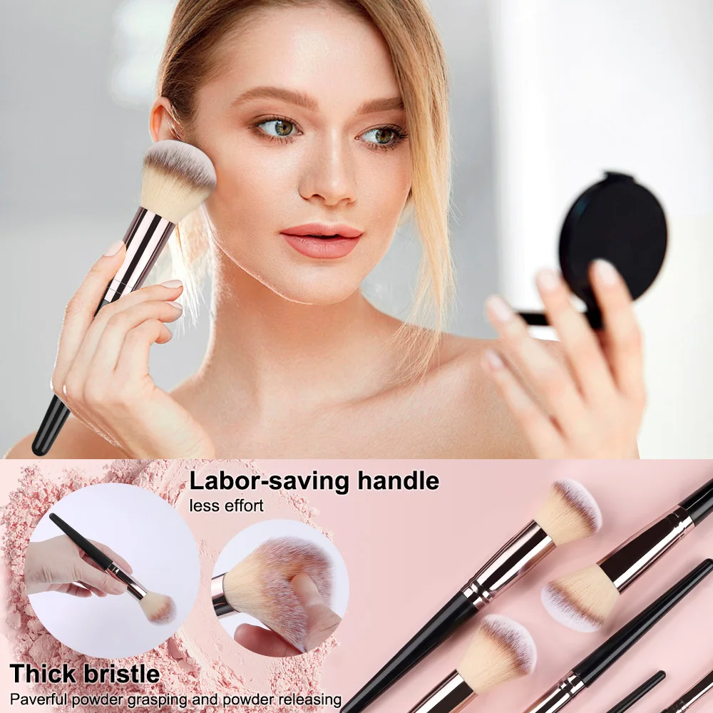 Juego de brochas de maquillaje de 3-20 piezas, sombra de ojos, base, colorete, resaltador, corrector, herramienta de belleza femenina, esponjas de belleza, esponjas para pulgar