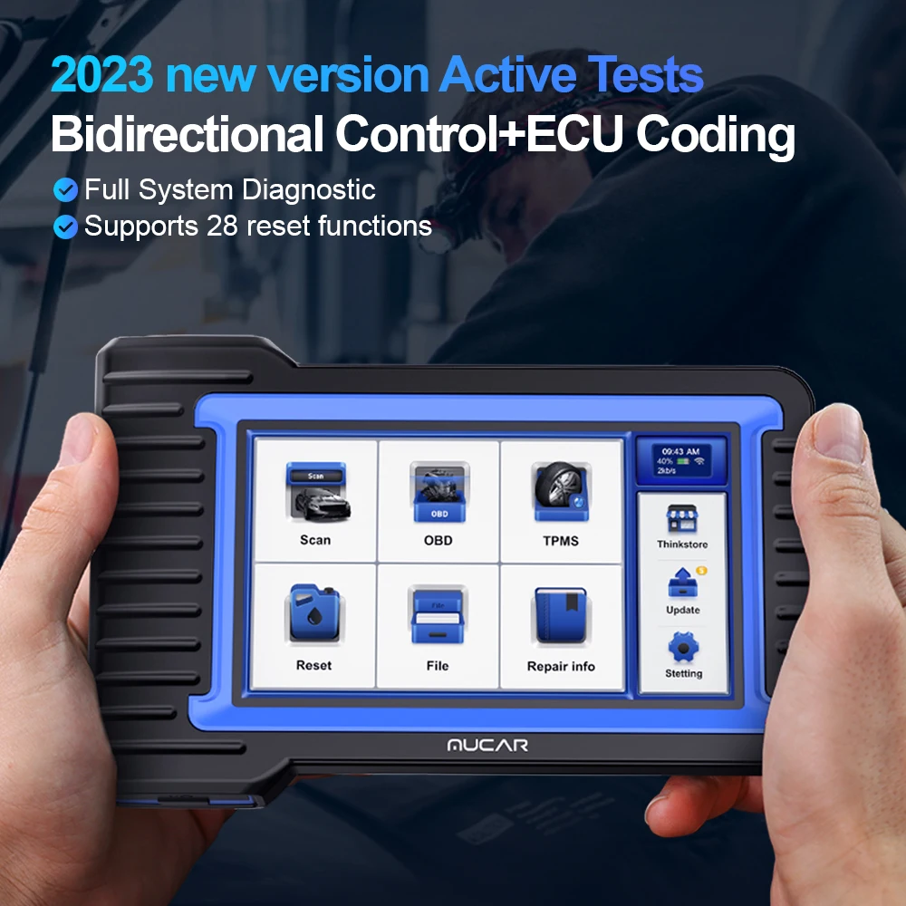 MUCAR VO7S CANFD herramienta de escaneo profesional Control bidireccional codificación ECU herramienta de diagnóstico de coche sistema completo escáner OBD2