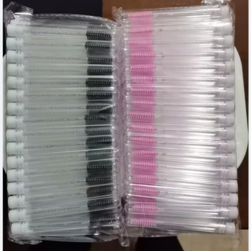 50 cepillos desechables para pestañas con tubo de extensión, varitas reutilizables para rímel y aplicadores de cejas
