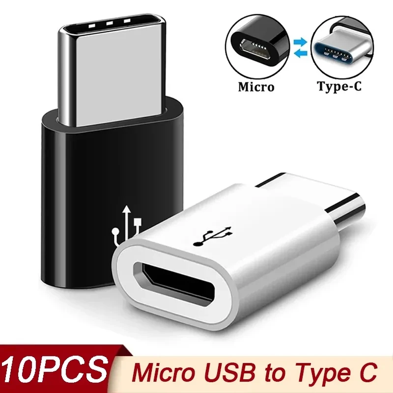 1/5/10 Uds Micro USB hembra a tipo C macho adaptador convertidor para teléfono inteligente Android tableta USB tipo C a conector Micro USB