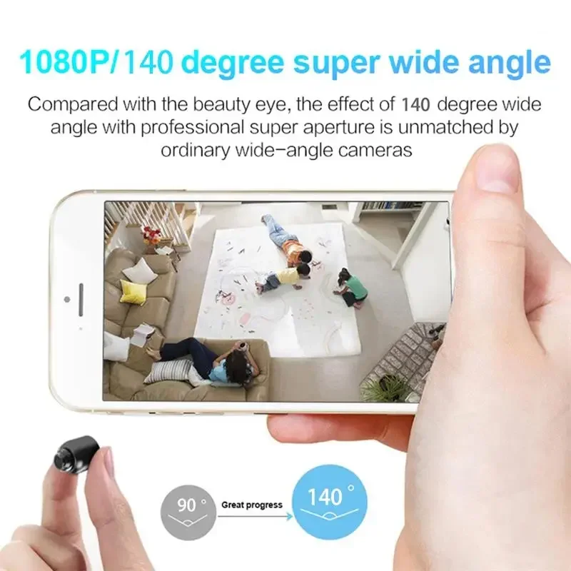 Xiaomi-cámara HD de 1080p, Mini cámara remota inalámbrica Wifi, visión nocturna, monitoreo de seguridad interior para mascotas y bebés, grabadora de Audio y vídeo Ip