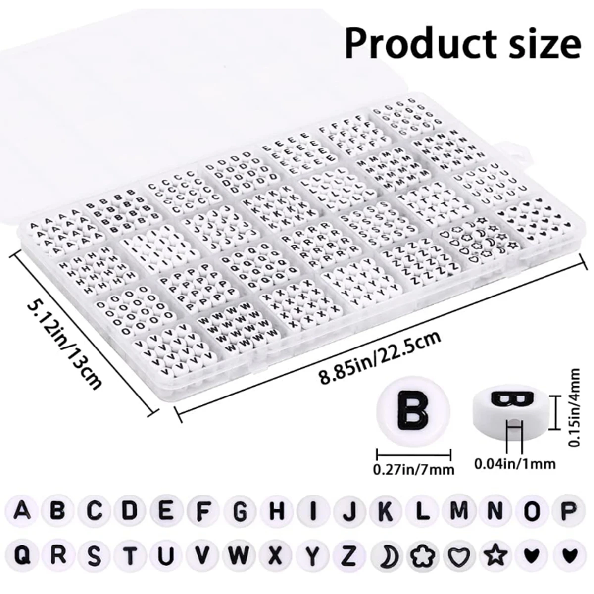 Cuentas del alfabeto Beadsky, kit para hacer pulseras de 840/1400 Uds., 28 estilos de kit de pulsera con cuentas DIY, artesanía de cuentas del alfabeto