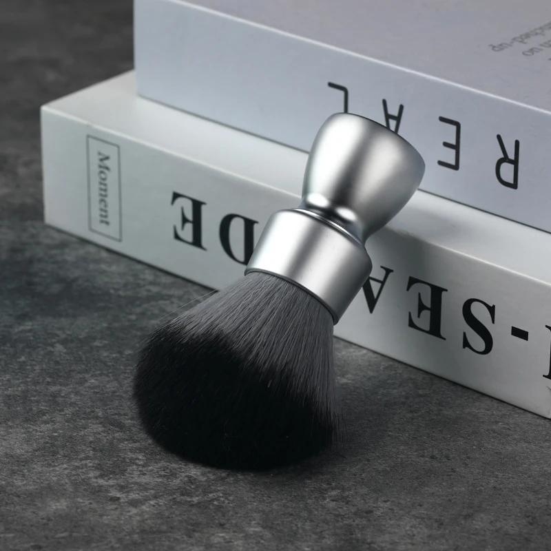 YAQI-brocha de afeitar con mango de Metal pesado para hombre, pelo sintético Timber Wolf, con nudo de esmoquin