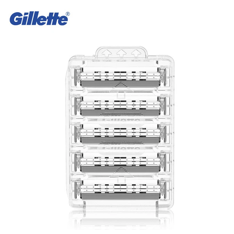 Cuchilla de afeitar para hombre Gillette Sensor Excel, cabezales de repuesto, afeitadora de barba, cuchillas de afeitadora de 2 capas para maquinilla de afeitar Vector 3