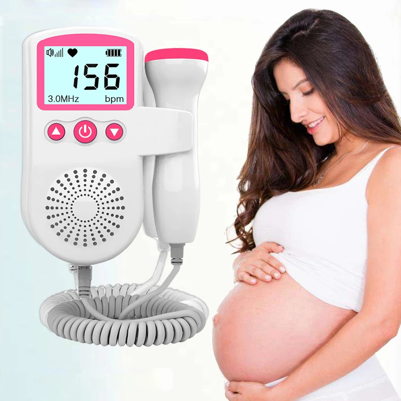 Doppler Fetal portátil de bolsillo, dispositivo Detector de ultrasonido, Monitor de latidos, 3,0 MHz, sonido del corazón del bebé, embarazo