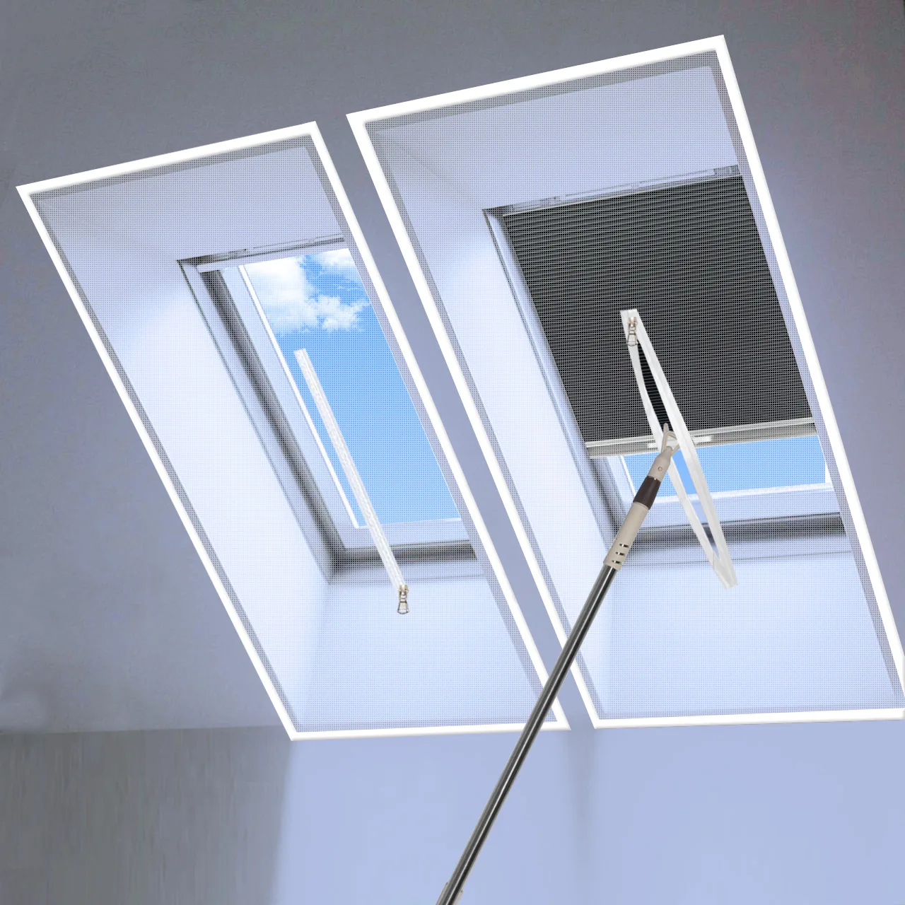 TYMF-malla Invisible de fibra de vidrio para ventana de ático, cremallera blanca, tamaño personalizado, prevención de mosquitos y moscas, verano, nuevo