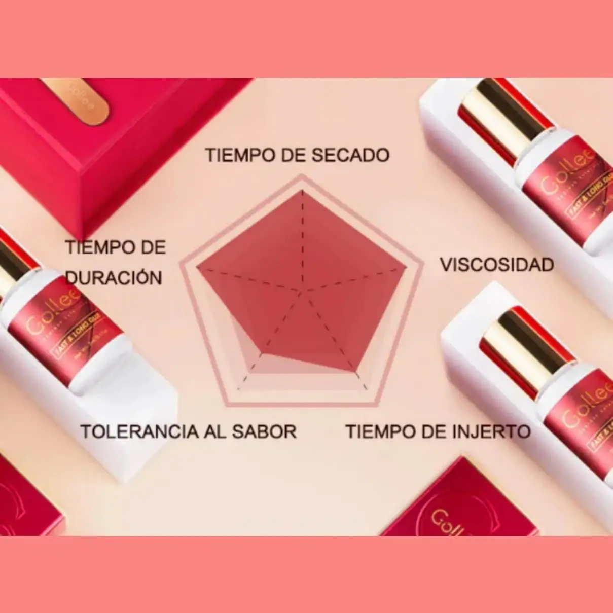Gollee-pegamento para extensión de pestañas, herramientas de maquillaje, pegamento para pestañas de 5ml, venta al por mayor, resistente al agua, 1s, extensión de pestañas de secado rápido