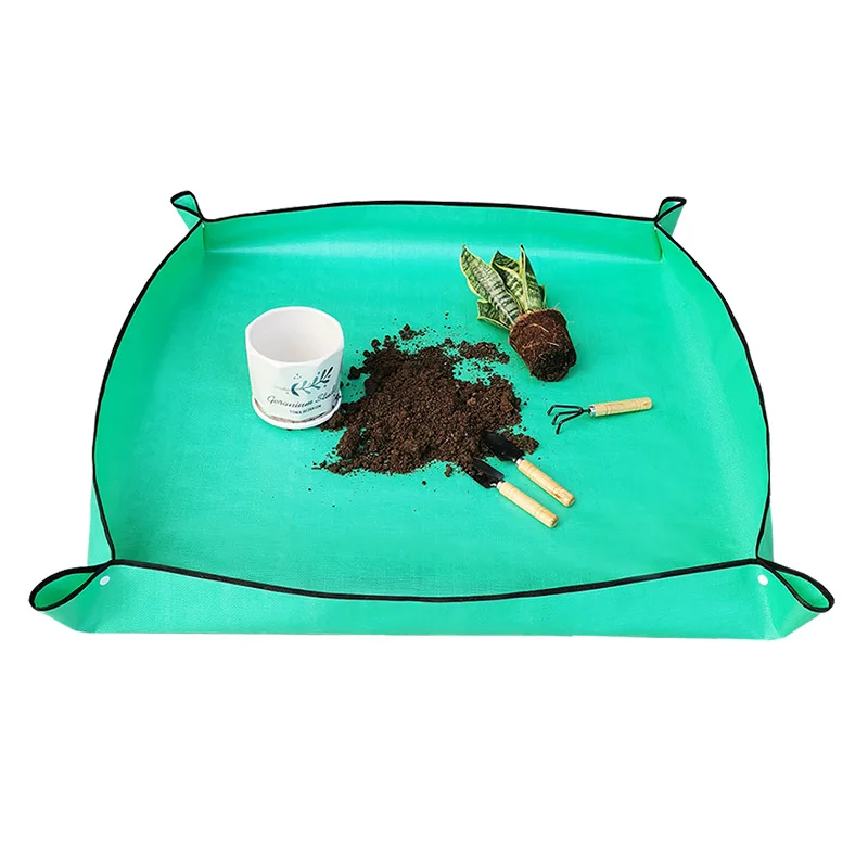 Estera para repottar plantas, estera para trasplante impermeable, estera para macetas suculentas para interiores, estera de jardinería portátil