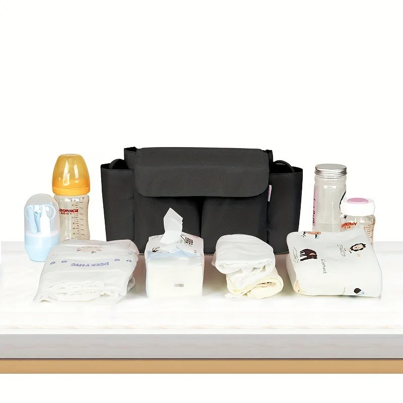 Bolsa de almacenamiento para cochecito de gran capacidad, bolso de hombro Convertible, bolsas cruzadas para pañales para mamás, accesorio para bolso colgante para cochecito de bebé