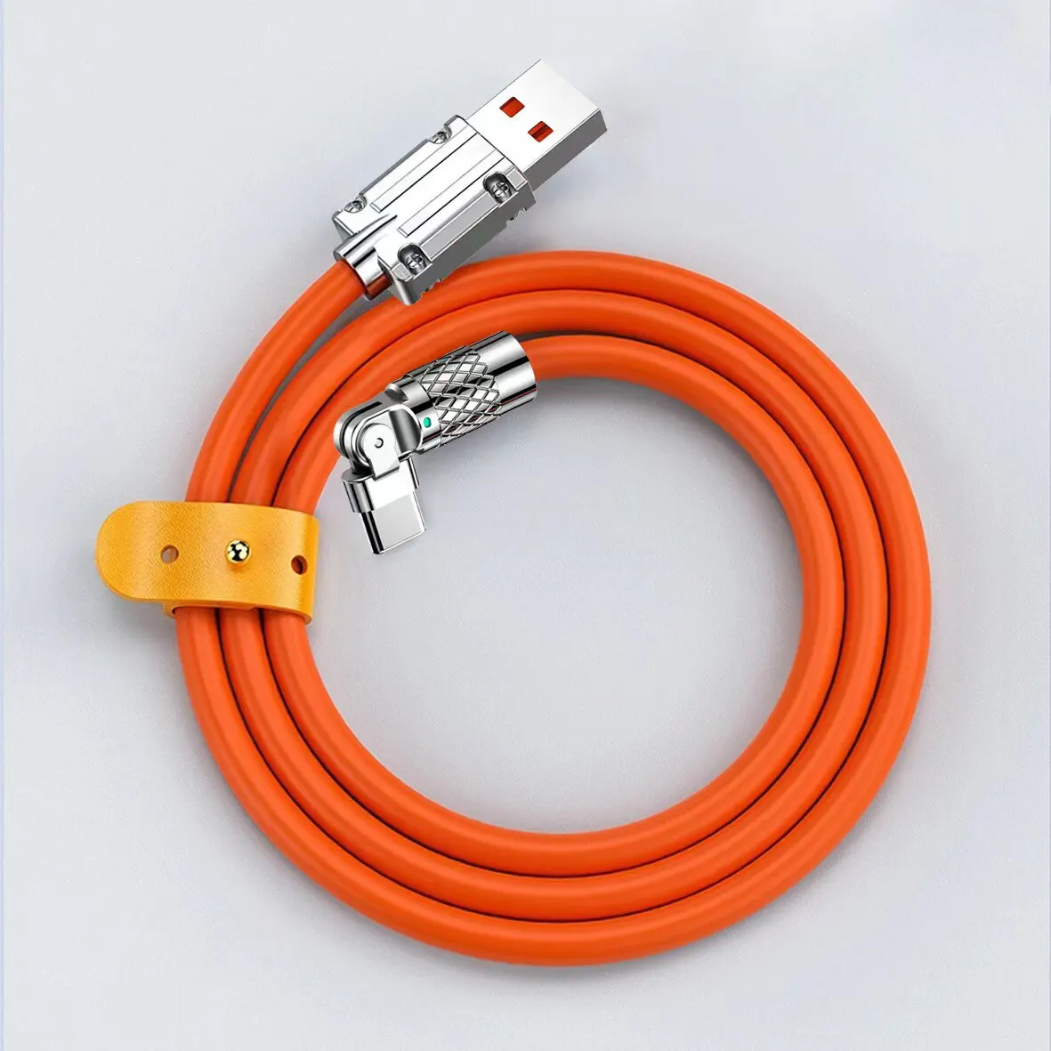 Cable USB tipo C de carga rápida de 120W 7A Cable de codo de rotación de 180 grados para juegos para Xiaomi Redmi Honor cargador de teléfono Cable USB C