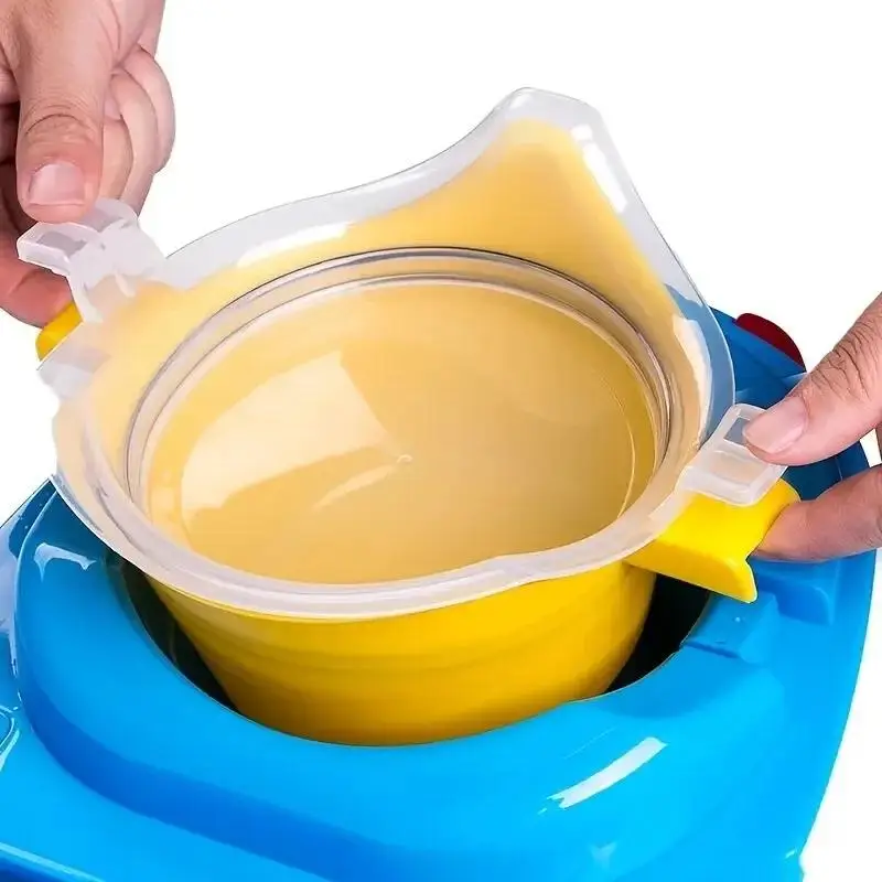 Orinal de viaje plegable para niños, inodoro portátil de entrenamiento con patrón de dibujos animados, fundas para acampar, coche, uso al aire libre