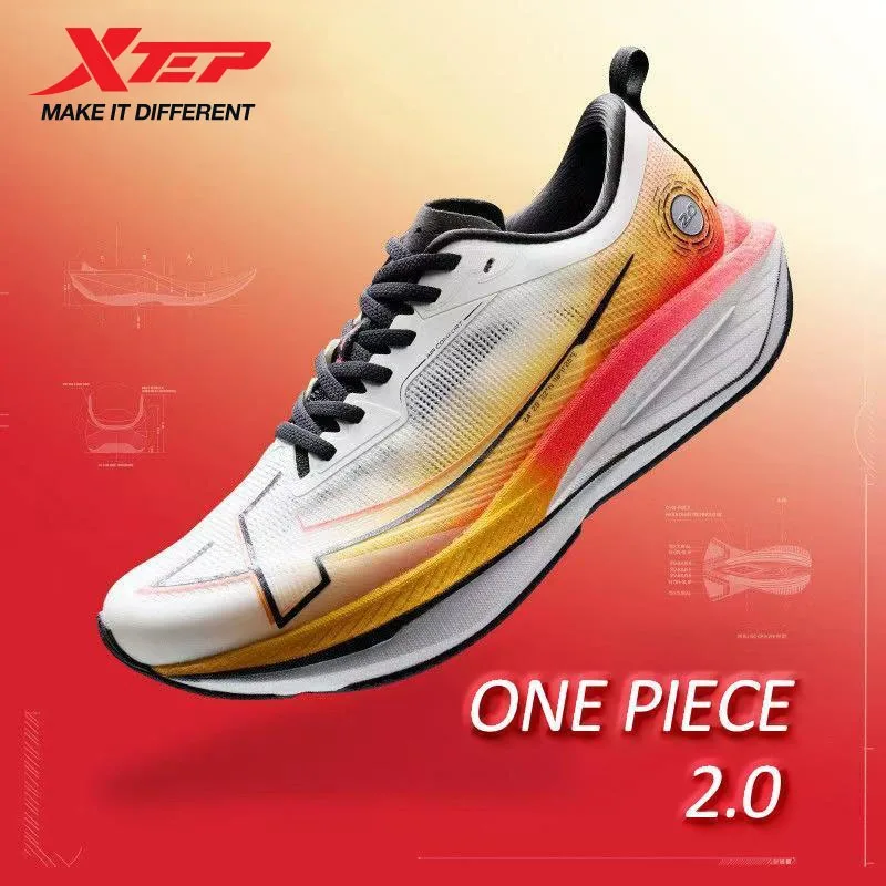 Xtep One Piece modelo 2,0 zapatillas de correr para hombre otoño cómodo estabilidad cojín rebote zapatillas de deporte masculinas 876319110073
