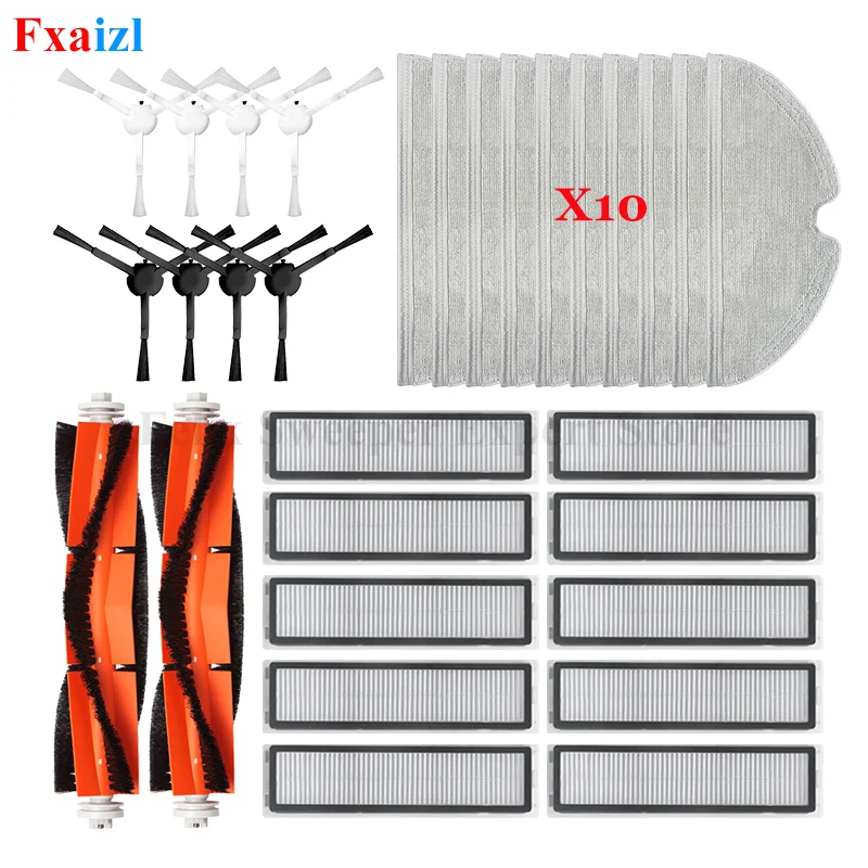 Piezas de aspiradora para Dreame D9 / D9 Max / L10 Pro / Trouver LDS Finder, cepillo lateral principal, filtro Hepa, mopa, paño, accesorios para tanque de agua