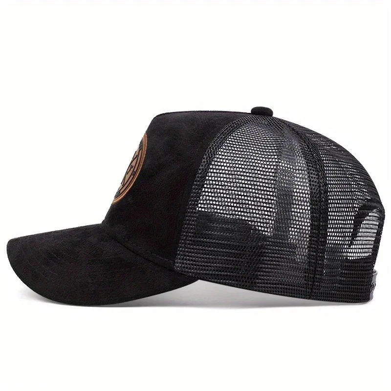 Gorra de béisbol de malla para las cuatro estaciones, moda informal para hombres y mujeres, transpirable, con icono de letras, gorras de camionero de HipHop Unisex, sombrero para deportes al aire libre para papá