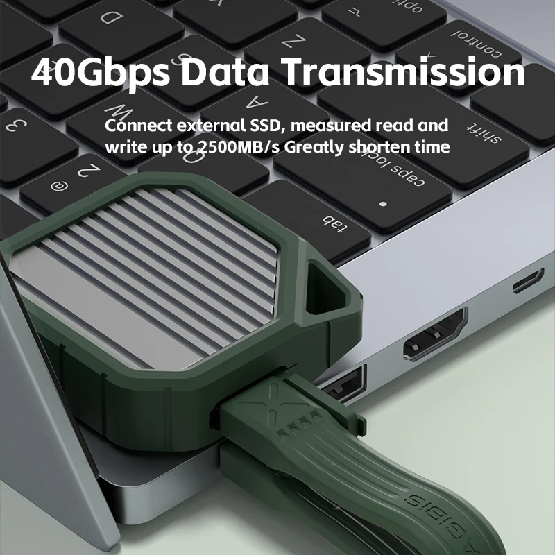 Hagibis USB 4 Cable Llavero portátil Cable corto USB C a tipo C 240W 40Gbps para Thunderbolt 3/4 iPhone 17 Pro SSD Power Bank