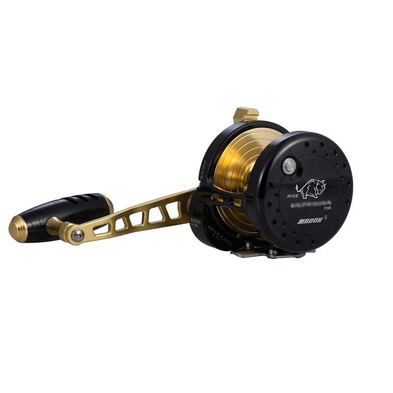 Carrete de pesca MADOX 11BB rueda de tambor de agua salada carrete de Jigging lento arrastre máximo 40KG sonido de arrastre