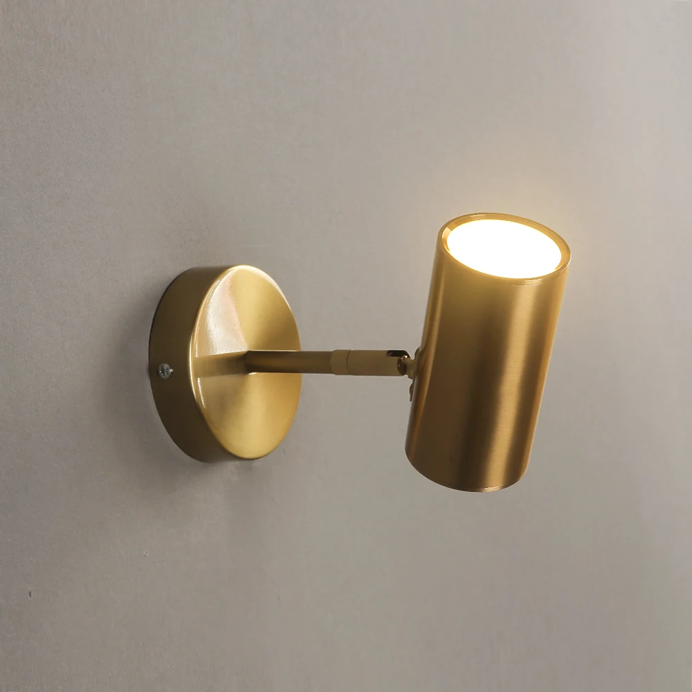Lámpara de pared moderna nórdica para dormitorio, luces LED de ángulo ajustable, accesorios de iluminación de entrada para sala de estar y escalera
