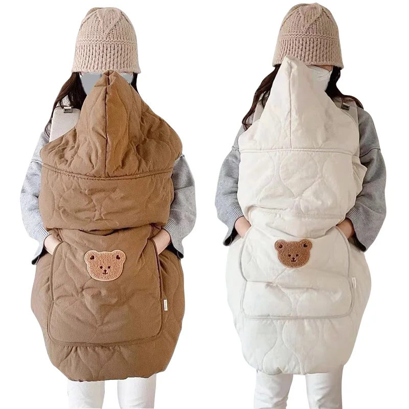 Manta con capucha para cochecito de bebé, manta envolvente para recién nacido, portabebés cálido, cubierta para cabestrillo, capa infantil, colcha para dormir de 80x85cm