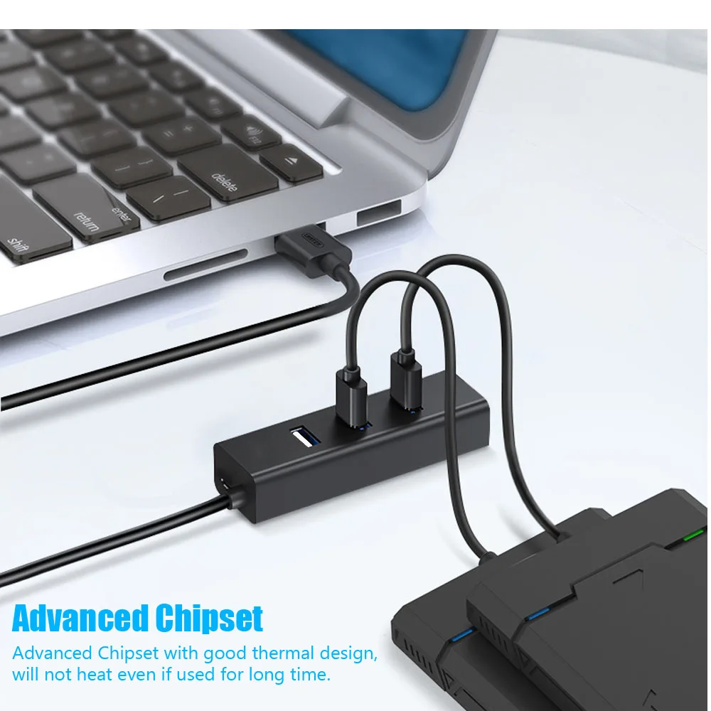 Expansor USB 2.0, Divisor/Hub USB, Adaptador de Corriente Uno a Cuatro, 480 Mbps, Apto para Unidades Flash USB, Lector de Tarjetas, Cámara Digital