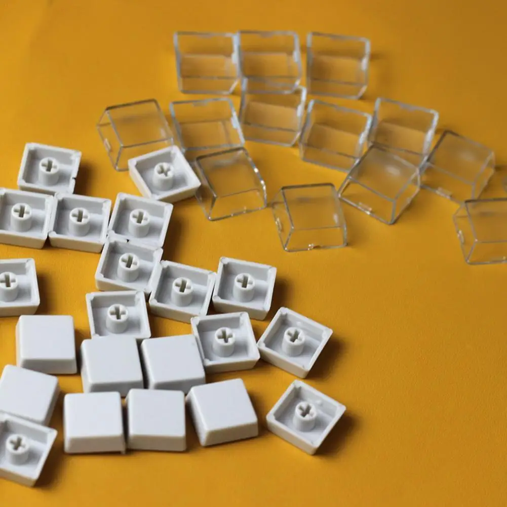 Teclas transparentes de doble capa, Clips de papel extraíbles, interruptor MX personalizado, protección de carcasa relegendable, 1/10/Uds.