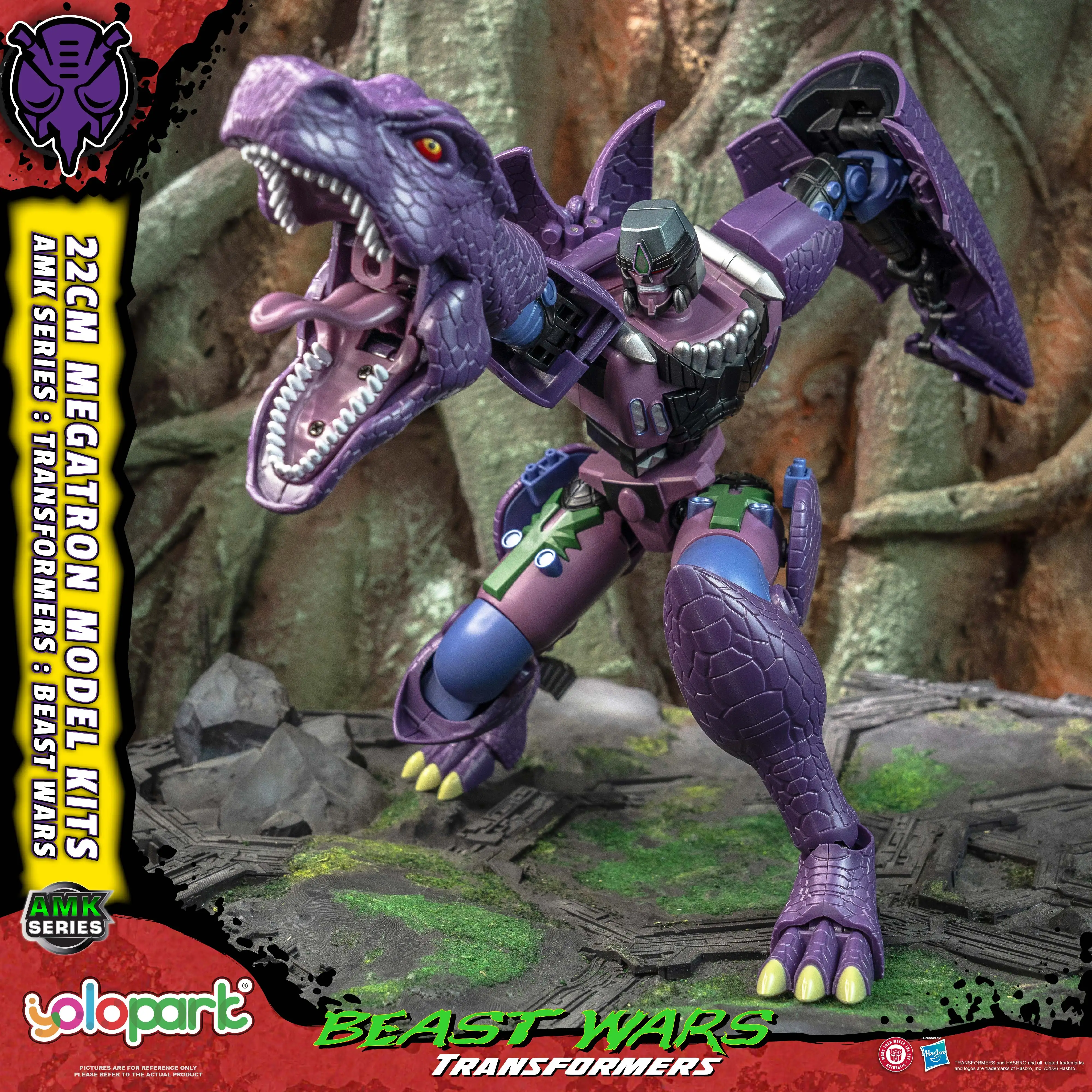 Yolopark Transfomer 22cm Serie AMK BEAST WARS Megatron Kit de Modelo Figura de Juguete