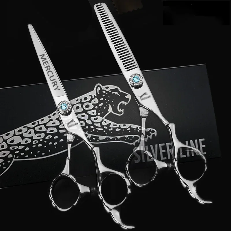 Tijeras de Peluquería de 5.5 y 6 Pulgadas, Herramientas de Peluquería, Tijeras Profesionales de Alta Calidad para Cortar y Entresacar Cabello, Tijeras de Salón
