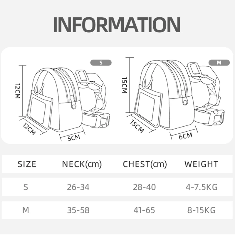 Mochila escolar para perros pequeños, mochila de gran espacio Shiba Inu, arnés, suministros para exteriores, accesorios, bolsas para aperitivos