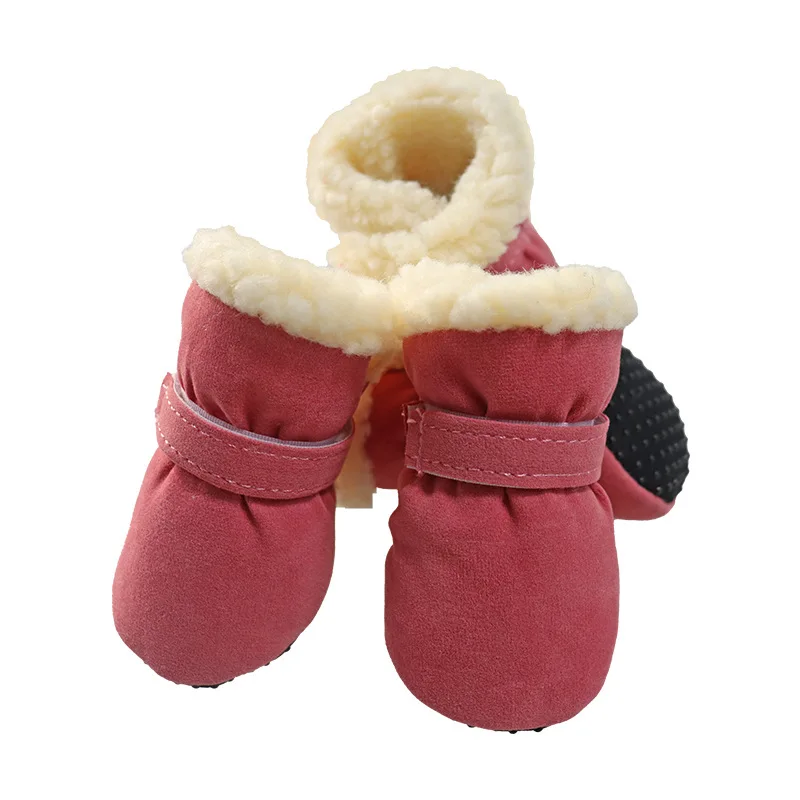 4 Uds. Zapatos impermeables de invierno para perros, botas antideslizantes para la lluvia y la nieve, calzado grueso y cálido para gatos pequeños, perros, cachorros, calcetines para perros, botines