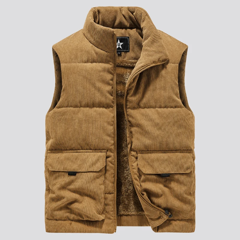 Chaleco nuevo para hombre, chaquetas sin mangas de invierno, abrigo cálido, chaleco informal para hombre, chaleco sólido, prendas de vestir, chalecos para hombre