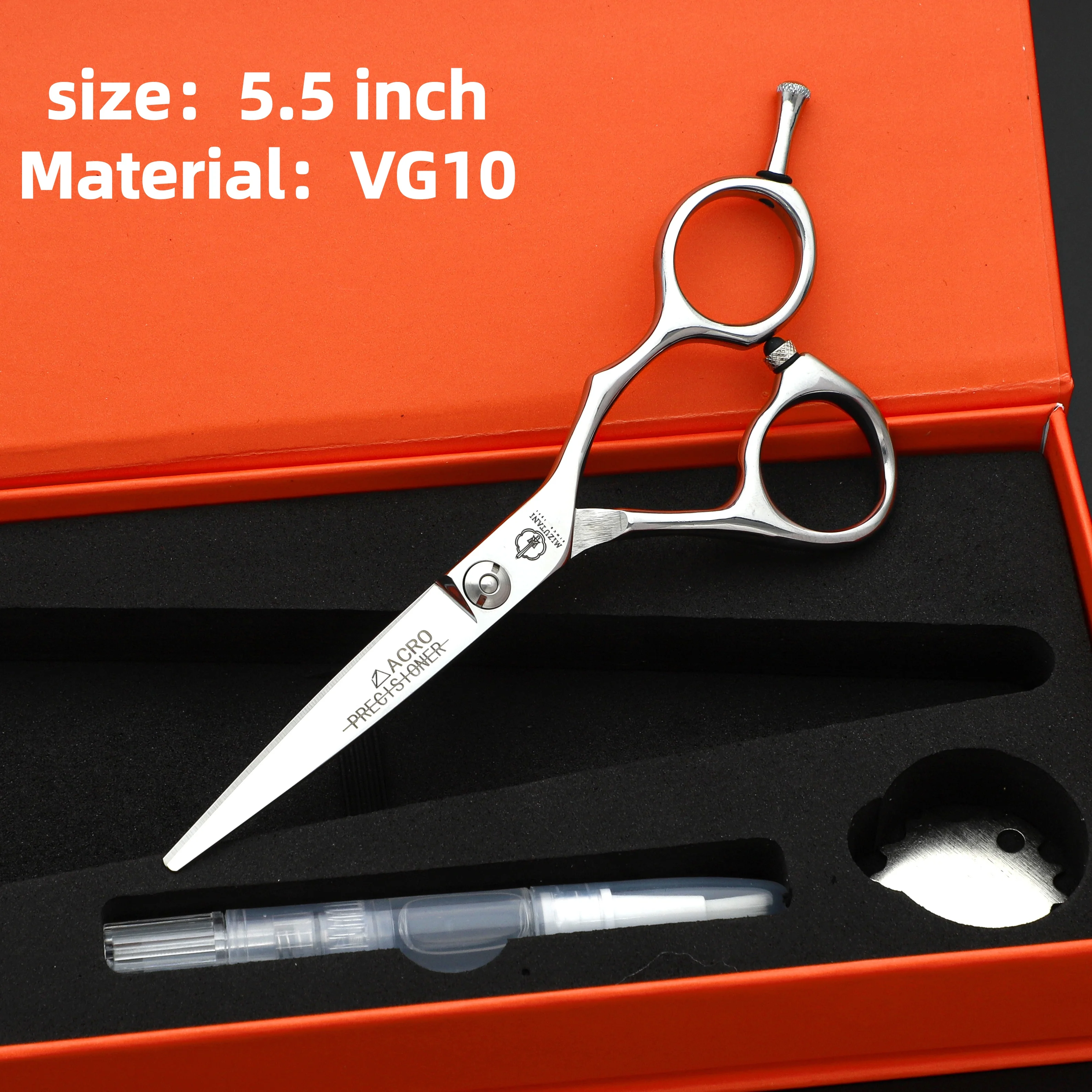 Tijeras de Peluquería Profesionales, Tijeras de Barbero de 6.0 Pulgadas, Material VG10, Tijeras de Barbero Profesionales