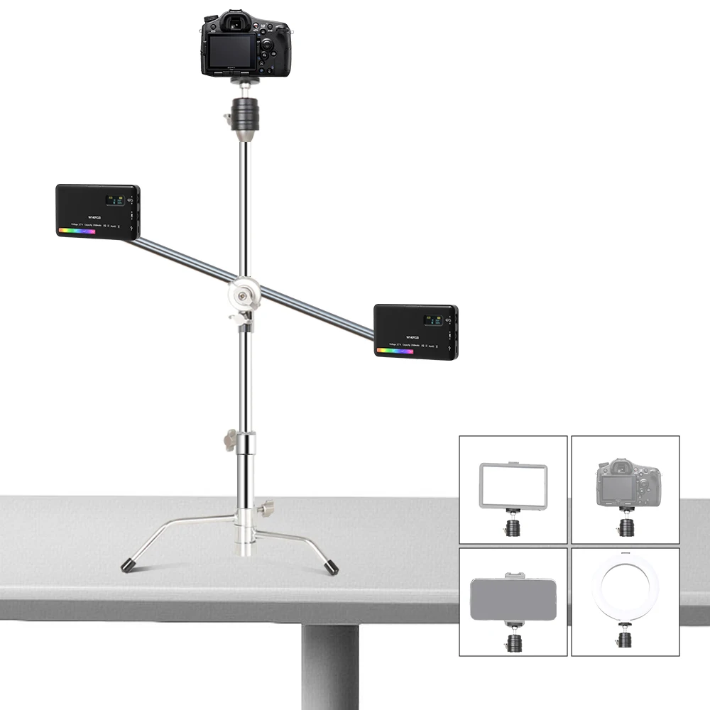 SH-Soporte de lámpara Universal multifuncional, trípode ajustable de tres posiciones, 18,5 31x7cm, adecuado para transmisión en vivo