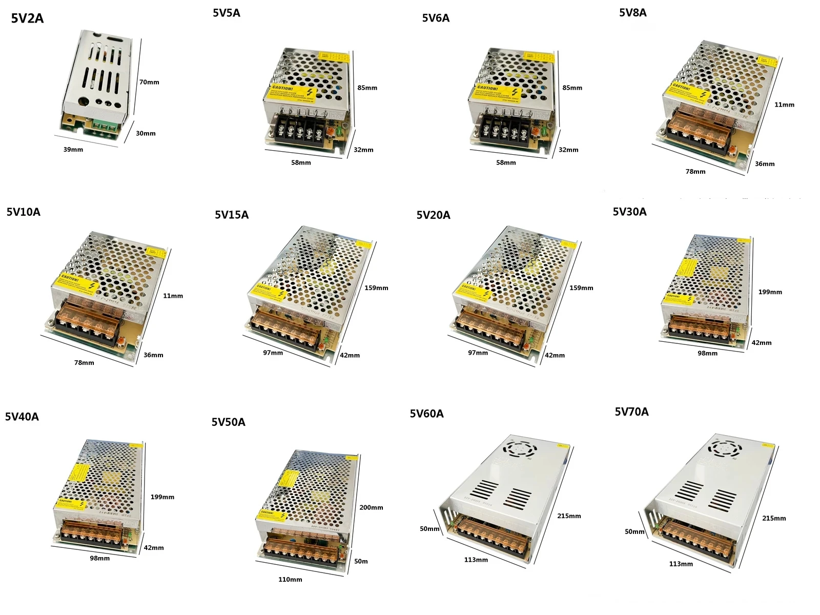 Transformador de iluminación VUSUM AC110V-220V a DC 5V 12V 24V 48V adaptador de fuente de alimentación 2A 5A 10A 15A 20A 30A controlador de interruptor de tira LED