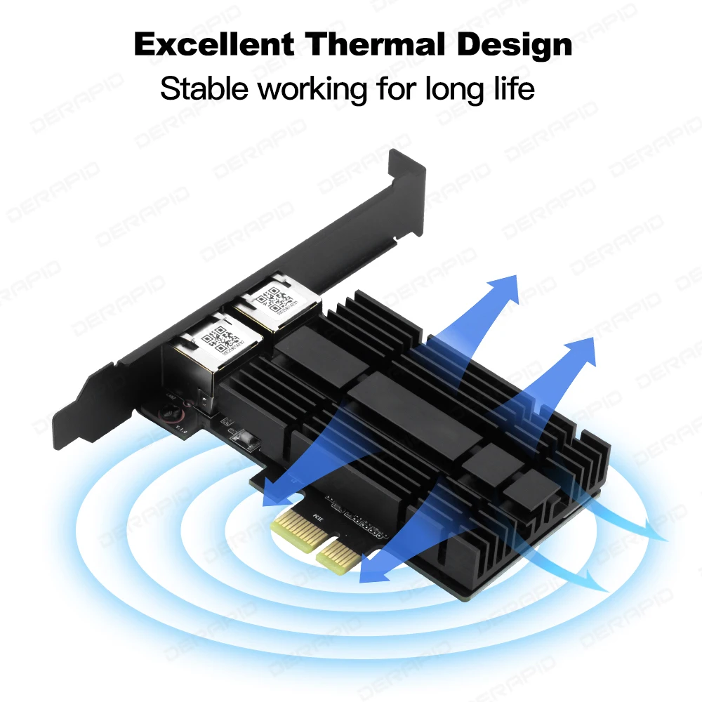 Tarjeta de red Pcie a RJ45 Intel I226 de 2500Mbps, Ethernet Gigabit de 2,5G, tarjeta de red de uno/dos puertos de 100/1000/2500Mbps para escritorio