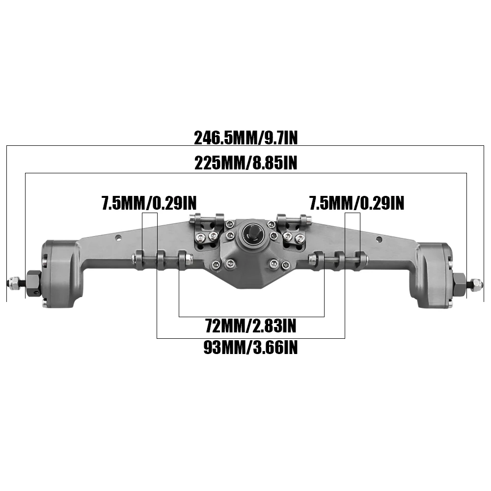 1/10 RC Crawler totalmente de Metal eje de Portal delantero y trasero para Axial Capra 1,9 UTB AXI03004 Buggy F9 Wraith 90018 RR10 pieza de mejora