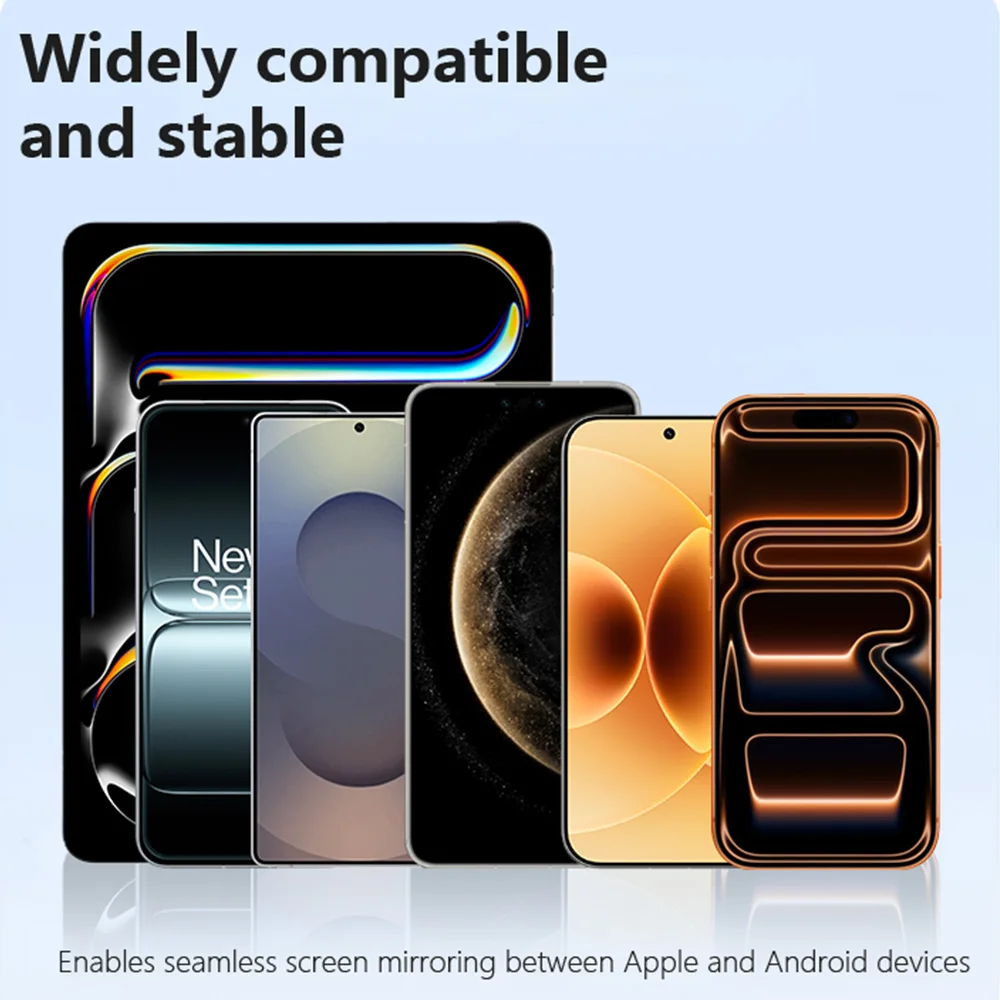 Adaptador Lightning/Tipo C a HDMI/USB A/Tipo C con Carga para iPhone 17 16 a TV 2K, Cable Digital AV HD para Sincronización de Pantalla