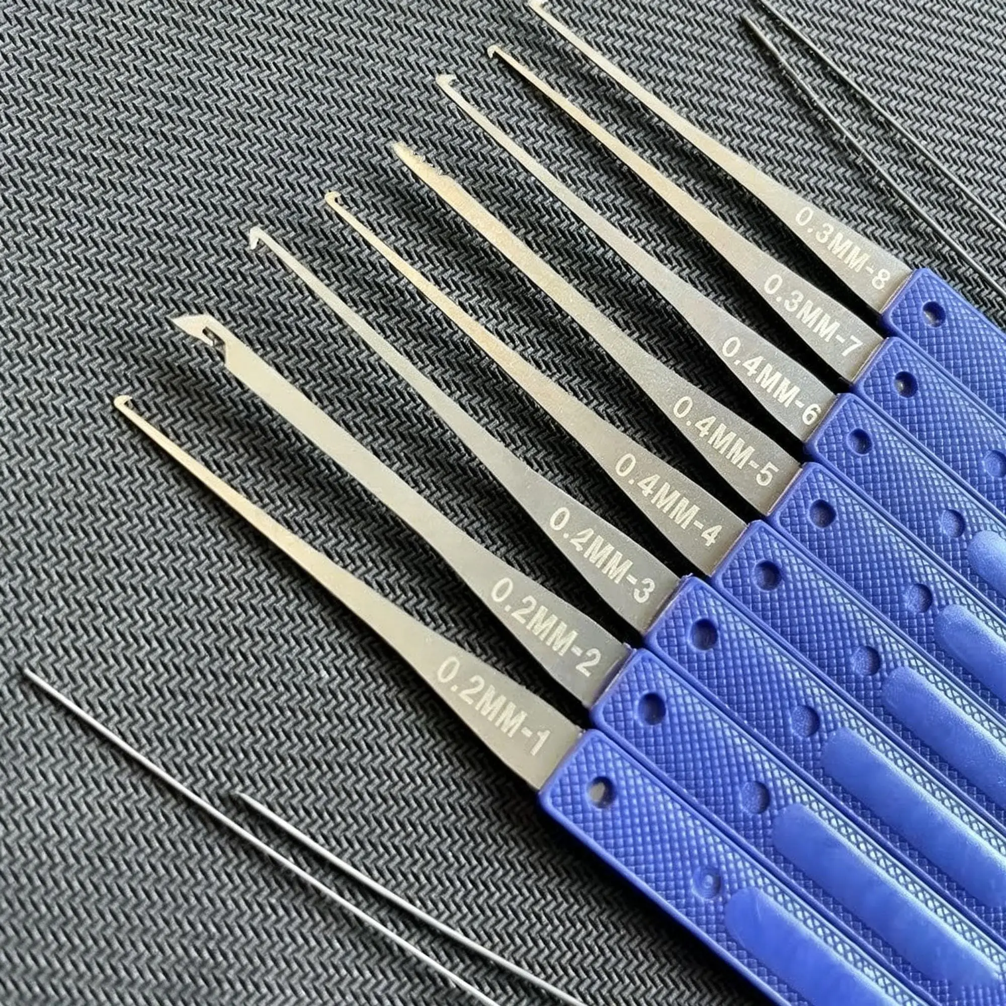Juego de extractores de llaves profesionales de 12 piezas, kit de herramientas de gancho para extraer llaves de acero inoxidable para reparación de puertas y candados del hogar