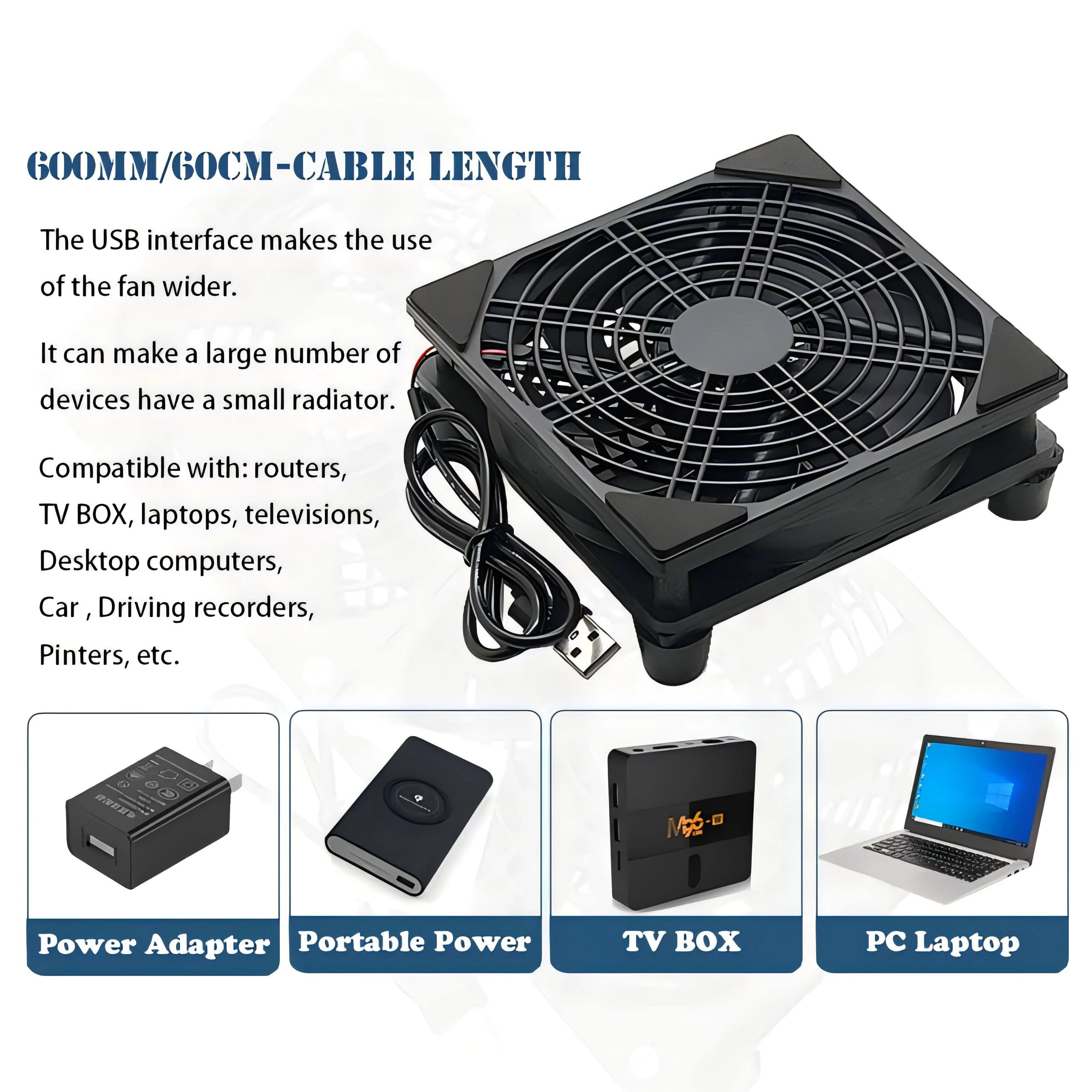 Ventilador enrutador USB de 5V, 80mm, 92mm, 120mm, 140mm, bricolaje, TV Box, bola/enfriador de manga y red protectora, ventilador de refrigeración de escritorio