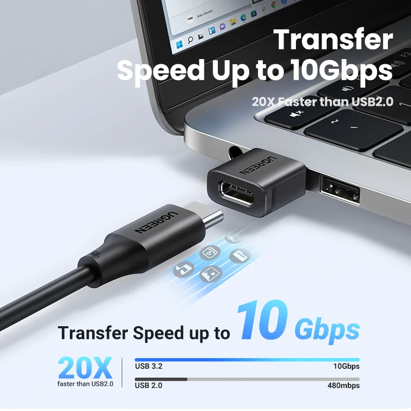 UGREEN USB 3,1 tipo C OTG adaptador USB A macho a USB C hembra convertidores de Cable para Macbook Samsung S10 Huawei USB a tipo c OTG
