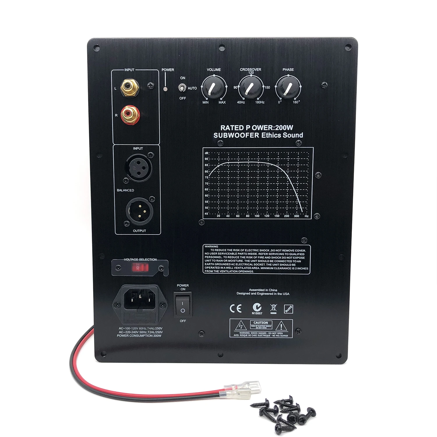 2025NEW HIFI placa amplificadora de subwoofer activo Digital de alta resistencia Mono 200W placa amplificadora de graves puros Audio de cine en casa 110/220V