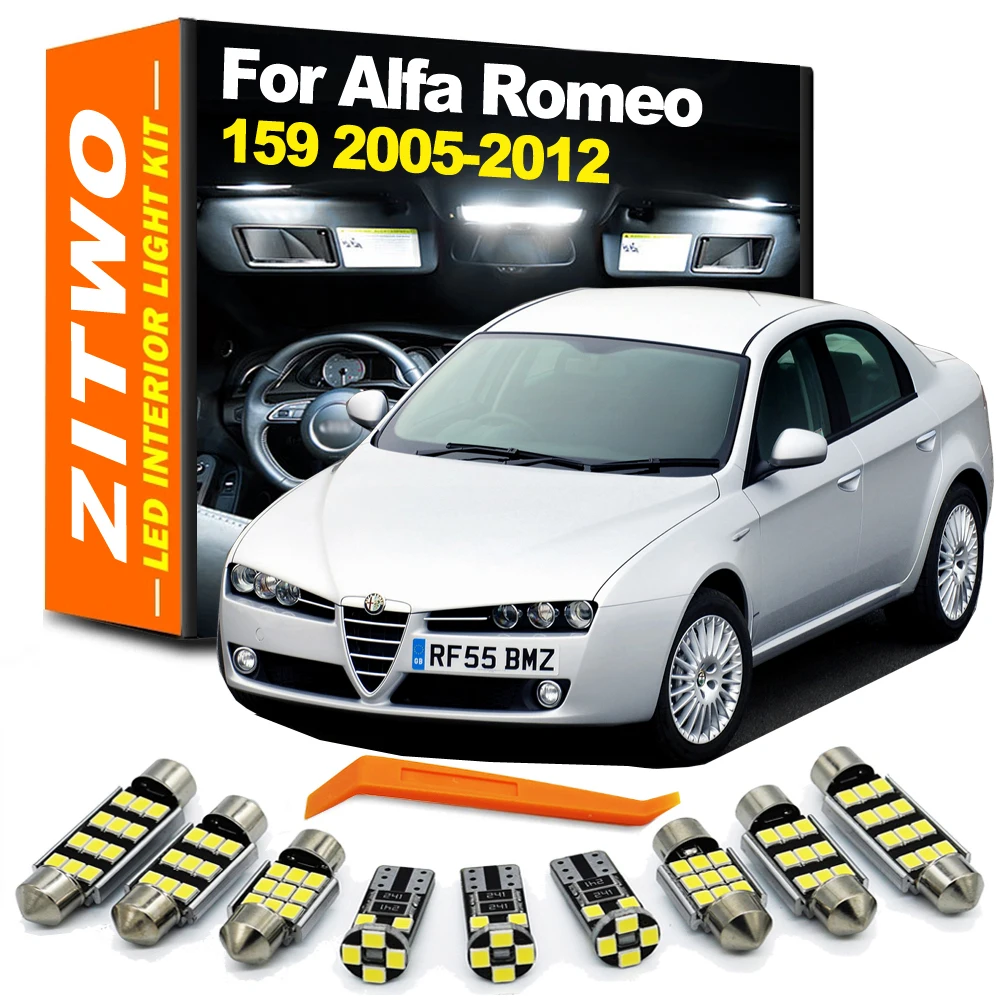 Kit de luces LED para el interior del coche, 16 Uds., para lectura de mapas, luz de maletero, para Alfa Romeo 159, 2005, 2006, 2007, 2008, 2009, 2010, 2011, 2012, accesorios