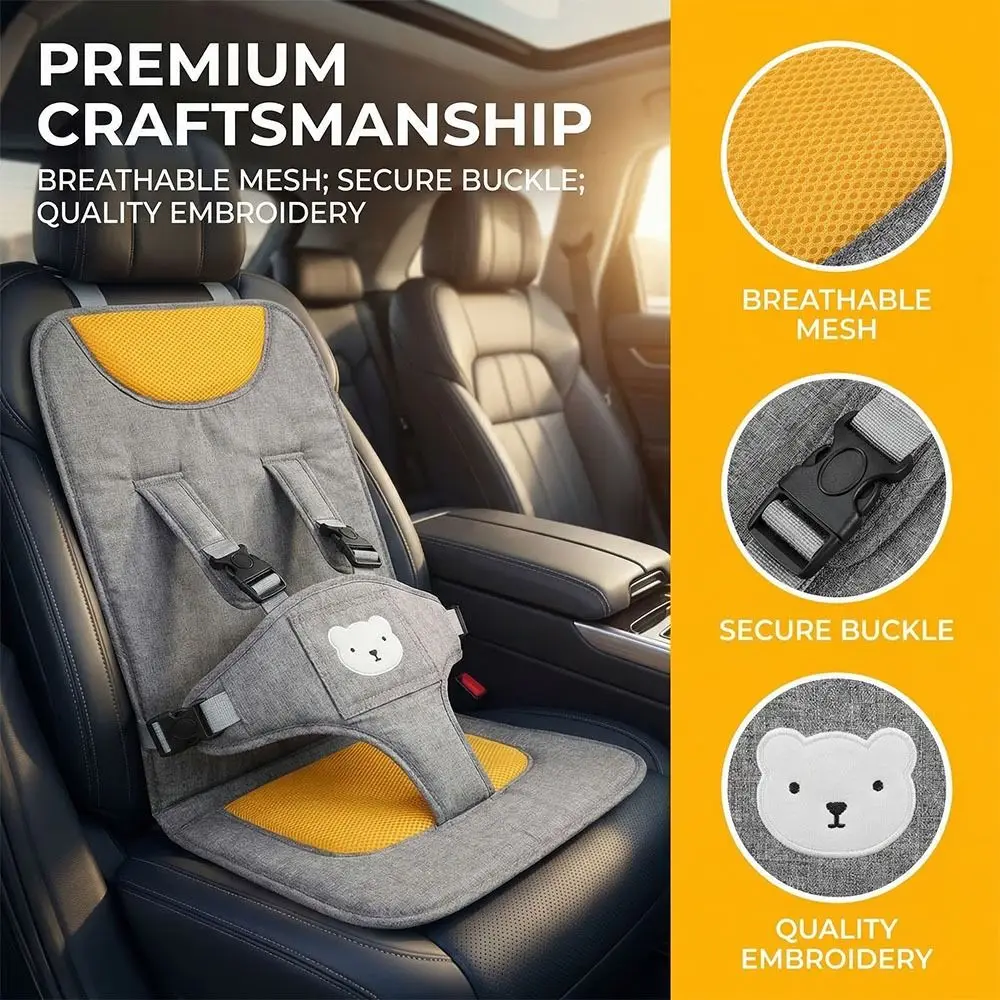 Asiento de Bebé Portátil de Diseño Sencillo y Seguro, Fácil de Usar, Ideal para Viajes, Asiento Infantil Plegable con Cojín de Soporte, Elevador Infantil para Niños