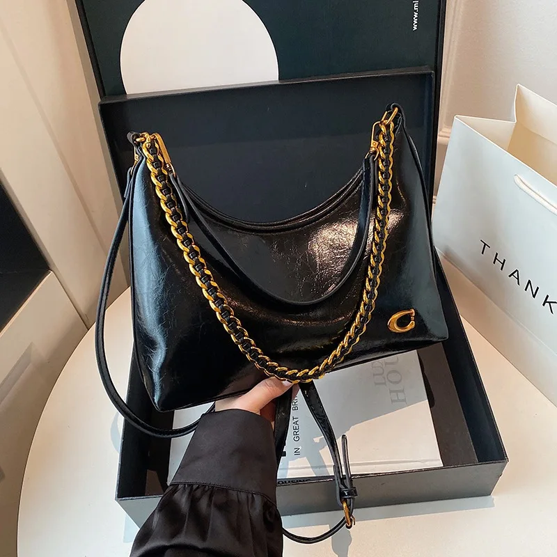 Nuevo Bolso de Mano de Cuero Encerado Vintage para Mujer - Gran Capacidad, Bolso de Hombro, Bolso Bandolera Moderno y Versátil