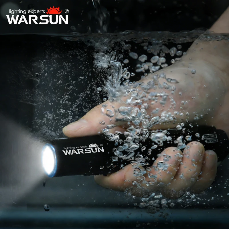 Warsun al aire libre 2000 Lm emergencia pequeña portátil táctica tipo C linterna recargable 18650 litio COB LED Magent linterna