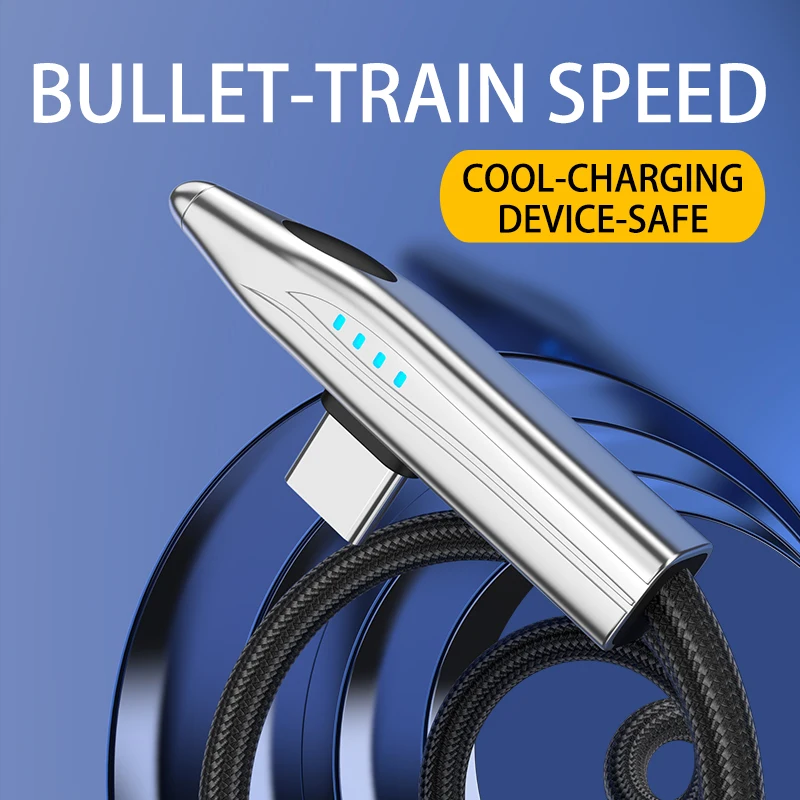 Cable de Datos de Carga Rápida con Luz LED para Tren de Alta Velocidad NNBILI, A-C, 3AC-C65W, 6AC-C240W, Compatible con Huawei y OPPO